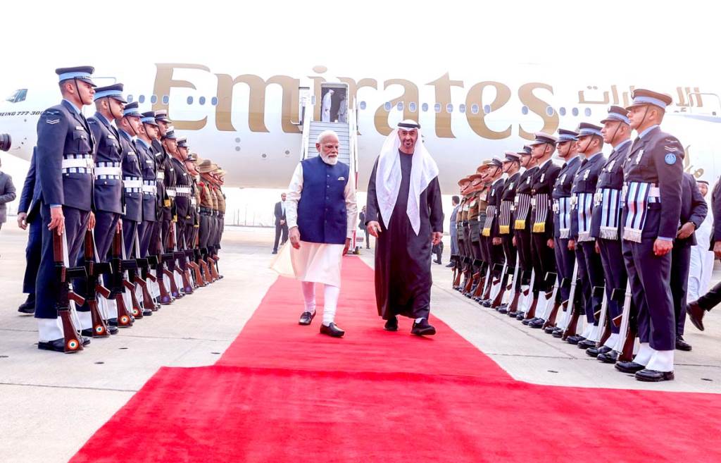 UAE President arrives in Delhi on India visit PM Modi welcomes him at the airport